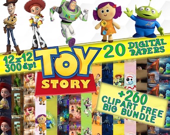 Big Bundle Toy Story Free clipart,Toy Story png,Toy Story digital papers,260+ clipart,Toy Story 4,Toy Story clipart,Toy Story scrapbook