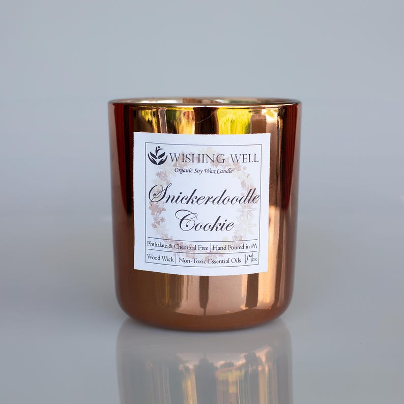 Hand Poured Soy Candle, Wood Wick, Aromatherapy, Dye Free Bild 7