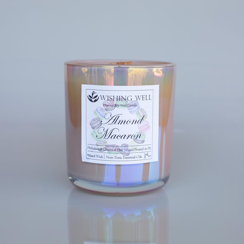 Hand Poured Soy Candle, Wood Wick, Aromatherapy, Dye Free Bild 2