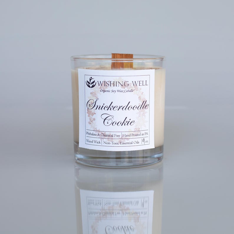 Hand Poured Soy Candle, Wood Wick, Aromatherapy, Dye Free Bild 5