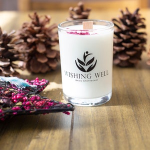 Cristmas Soy Candles Winter Soy Candle Botanical Candle Vegan Candle Hand Poured Candles All Natural Christmas GiftsWood Wick Candle image 1