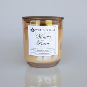 Hand Poured Soy Candle, Wood Wick, Aromatherapy, Dye Free Bild 14