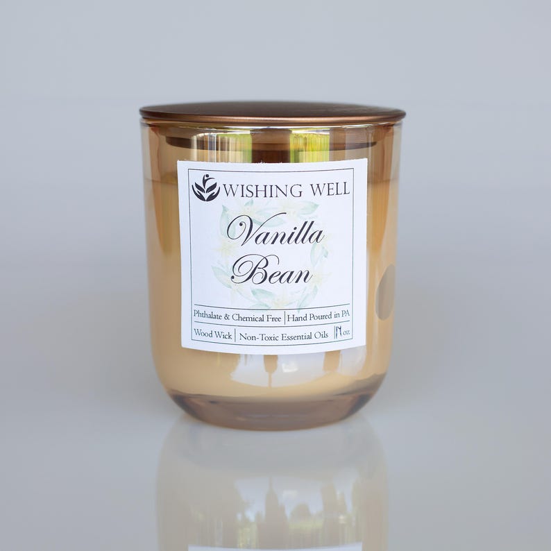 Hand Poured Soy Candle, Wood Wick, Aromatherapy, Dye Free Bild 14