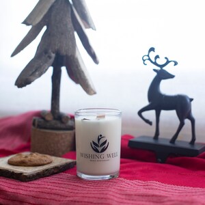 Cristmas Soy Candles Winter Soy Candle Botanical Candle Vegan Candle Hand Poured Candles All Natural Christmas GiftsWood Wick Candle image 3