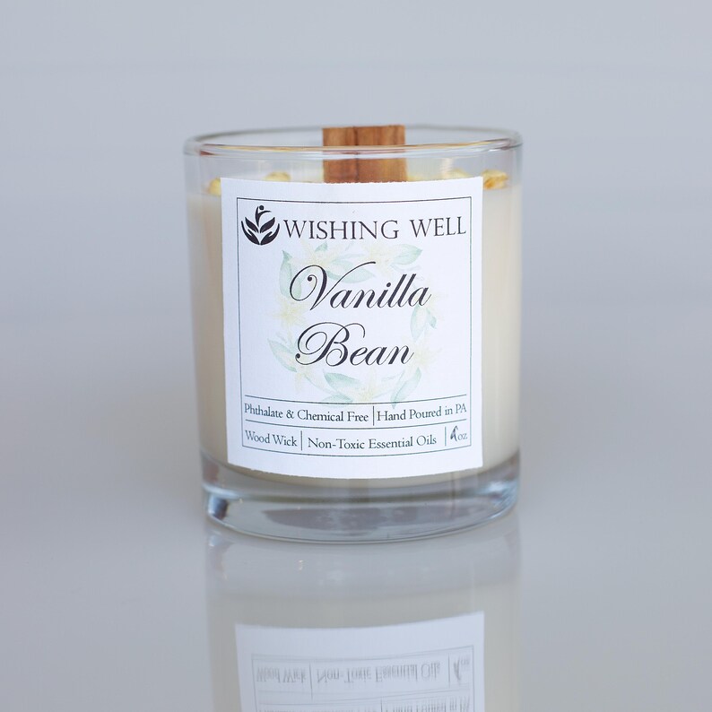 Hand Poured Soy Candle, Wood Wick, Aromatherapy, Dye Free Bild 16