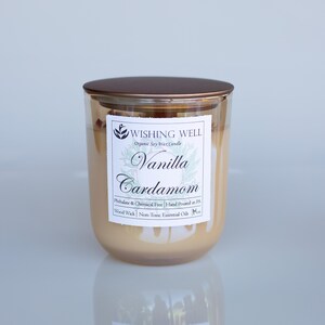 Hand Poured Soy Candle, Wood Wick, Aromatherapy, Dye Free Bild 10