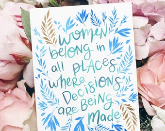 Women Belong In All Places Card/Postcard