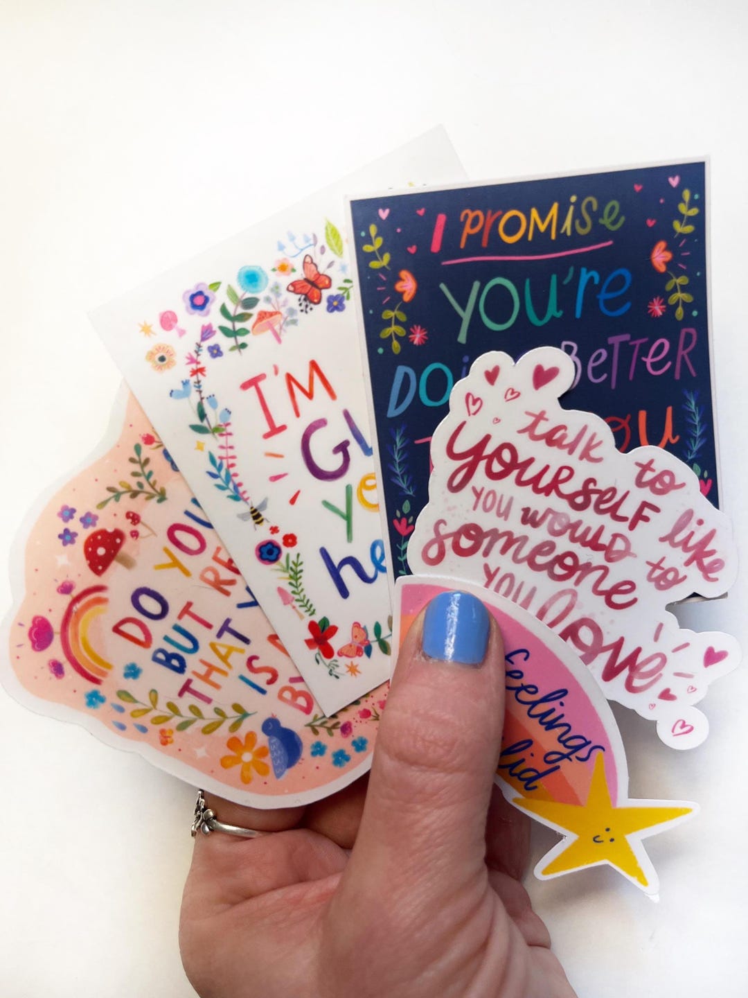 Self Love Stickers Bundle, Positive Affirmations Sticker Pack, Mental ...