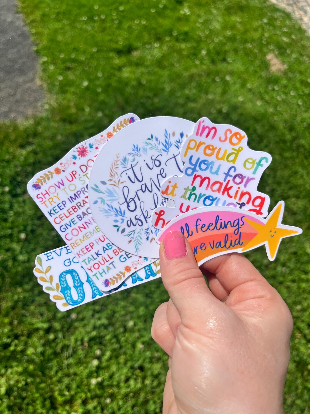 Gift Ready Self-care Sticker Pack • Mental Health Affirmation Vinyl ...