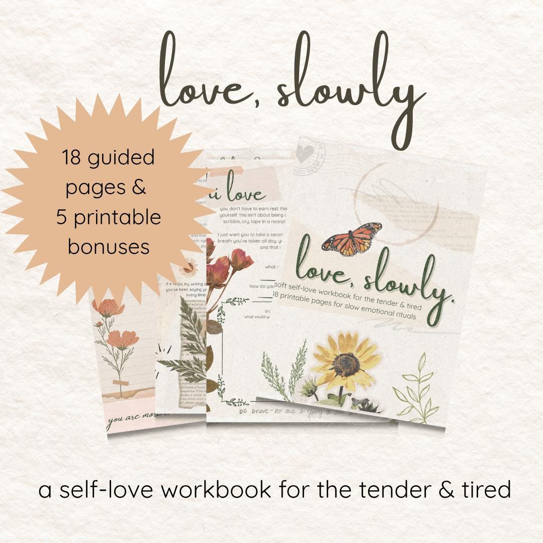 Self-love Workbook Printable PDF | Mental Health Journal for Anxiety ...