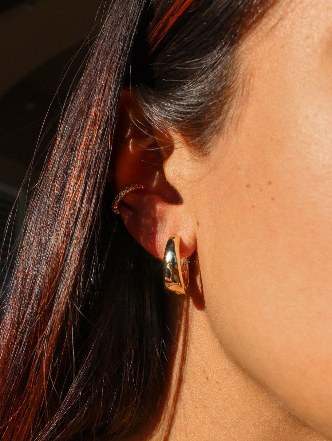 【新品】R.ALAGAN TINY DOT PUFFY HOOPS GOLD R.ALAGAN 