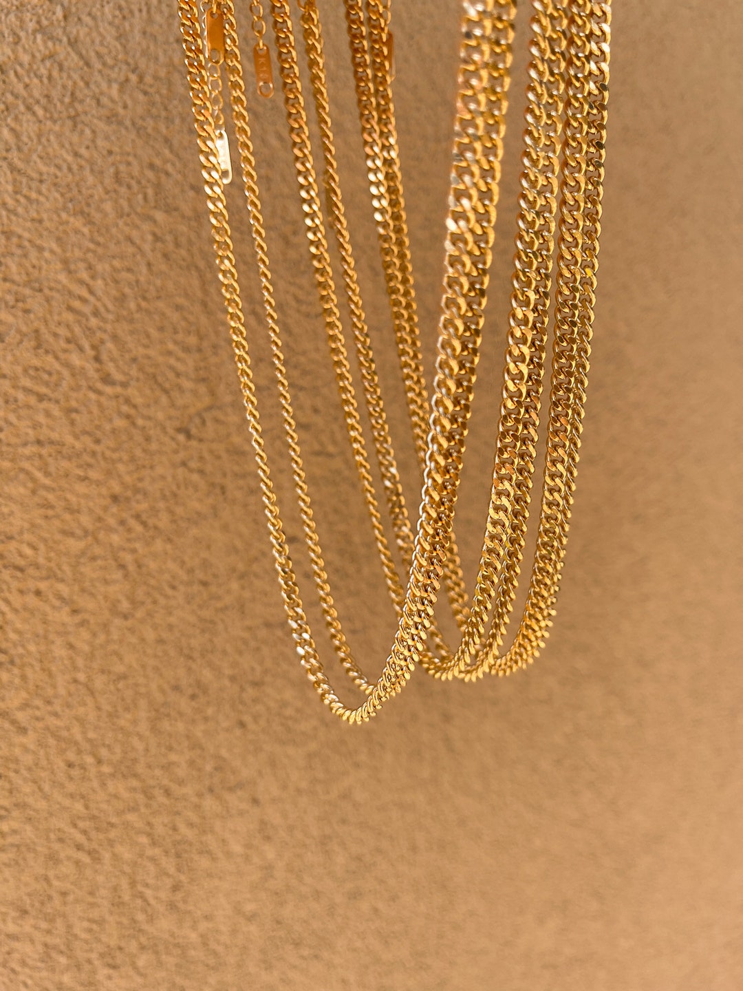 Chloe 18k Gold Plated Stainless Steel Cuban Link Chain - Etsy