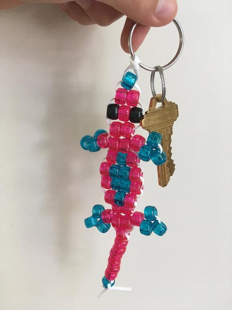 Lizard Bead Keychain READ DESCRIPTION Etsy