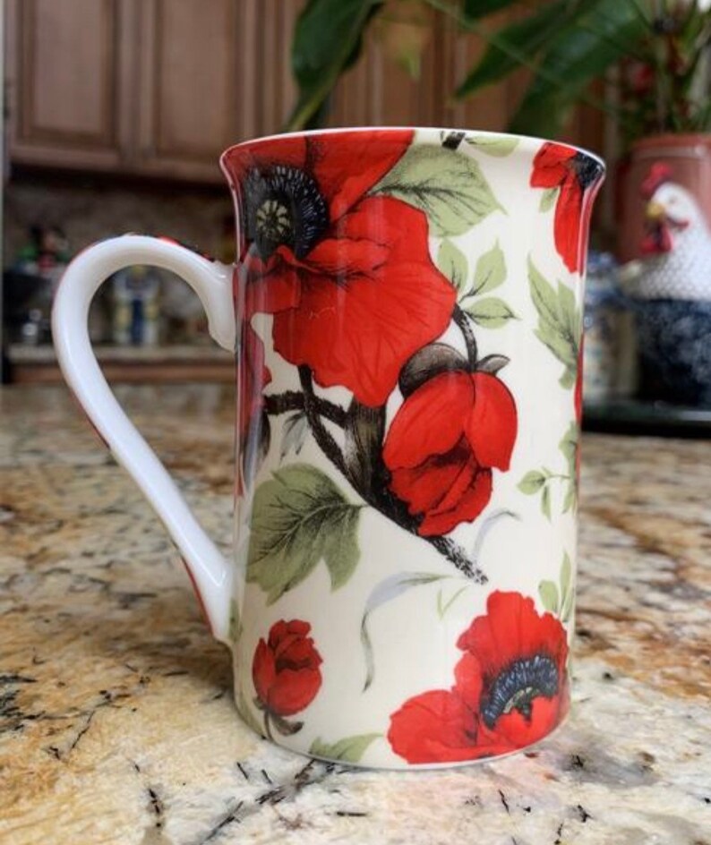 Kent Pottery porcelain flower mug. Etsy