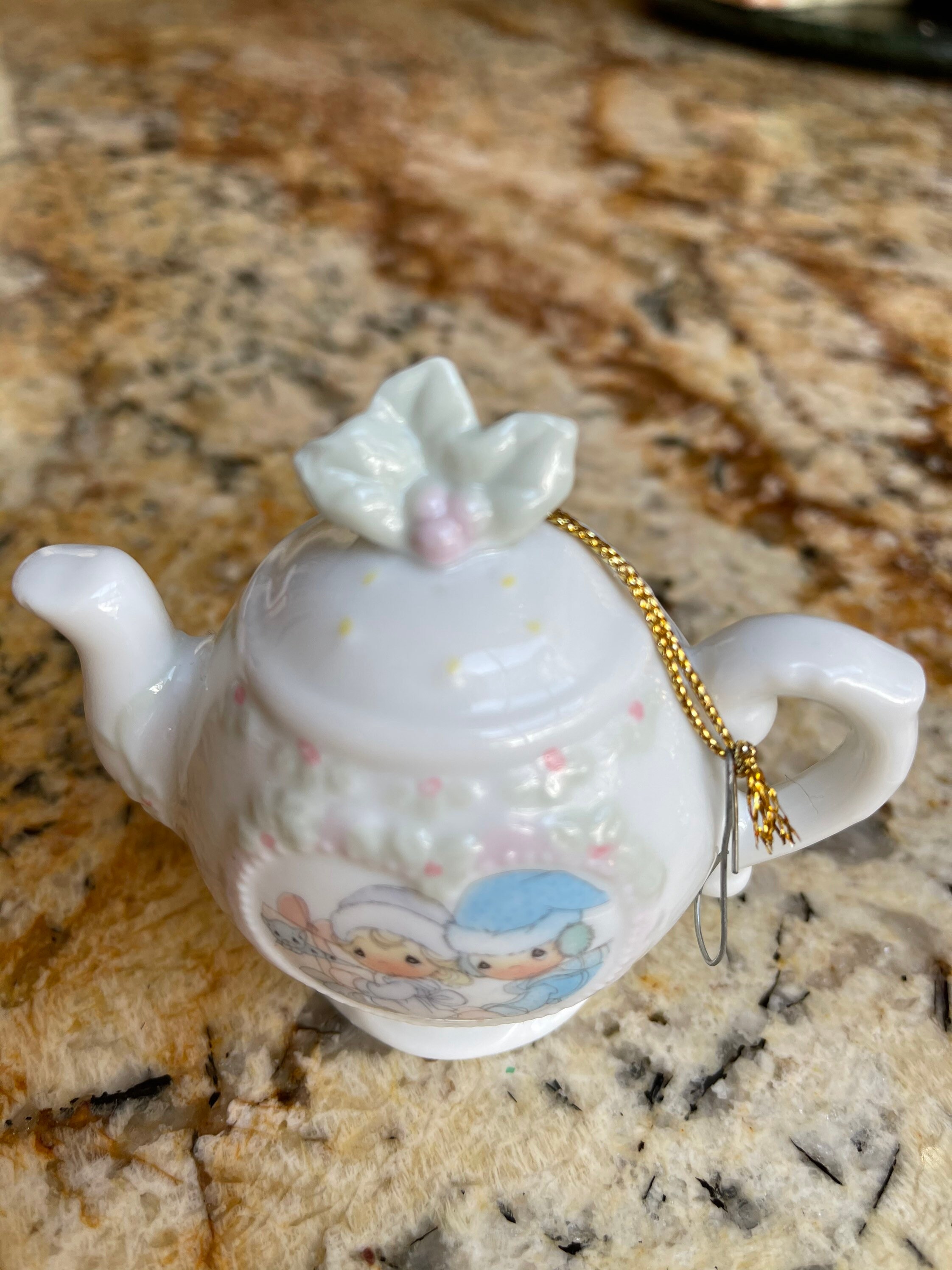 PRECIOUS MOMENTS Christmas Tea Pot Ornament. Etsy
