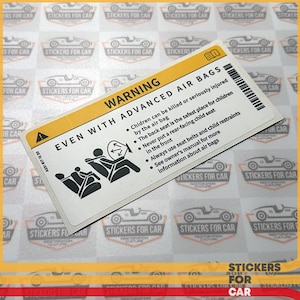 Mercedes-Benz zonneklep Airs Bag waarschuwing sticker sticker replica 2218171220