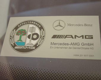 Mercedes-AMG Gmbh Logo Inside Windshield Sticker Decal Genuine HWA 201 817 0301