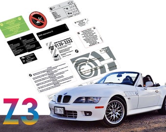 BMW Z3 Decals stickers set restoration aufkleber