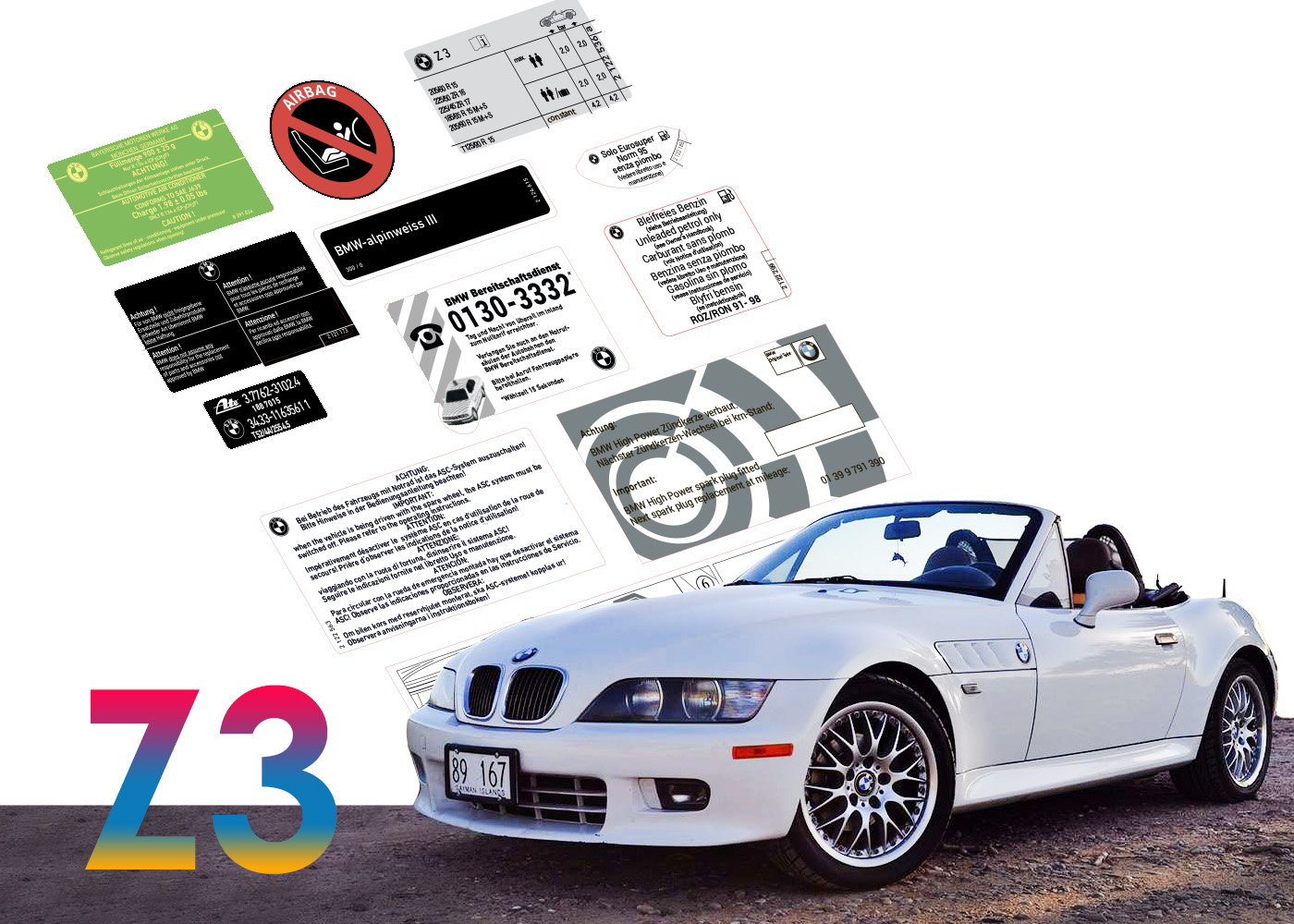 BMW Z3 Decals Stickers Set Restoration Aufkleber Etsy