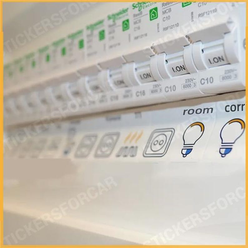 Electrical Panel Label Sticker 59pcs/set Easy Identification - Etsy