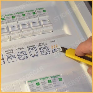 Naklejki na panel elektryczny 59 szt./zestaw Łatwa identyfikacja