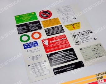 BMW E36 Decals Stickers Set Restoration Aufkleber
