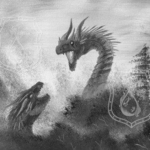 Dragon Art Printable | Fantasy Wall Art Printable | Fantasy Art Prints | Magical Painting | Fantasy Painting | Gift For Him