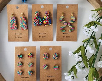 Collezione Vivid Vibes / Orecchini in argilla polimerica fatti a mano / Clay Tree Co.