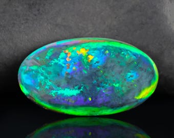 Piedra de ópalo de fuego etíope AAA de 9,85 Crt: piedra preciosa suelta de cabujón ovalado.