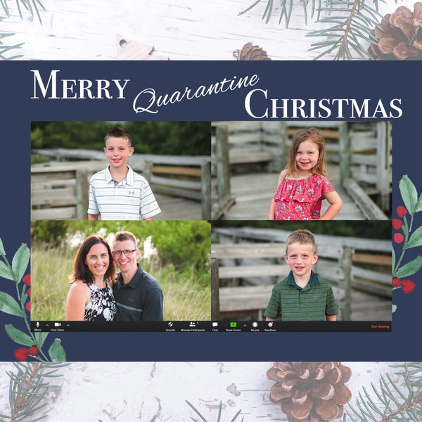 Merry Quarantine Christmas | Zoom | Quarantine | Christmas Photocard | COVID 19 | DIGITAL | Christmas 2020 | Holiday | Customized