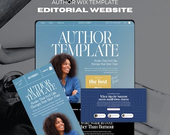 Author Website Template: Wix Landing Page Design (Digital Download)