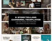 Minimalistic Carousel Templates Scrapbook Instagram Canva Editable Carousel Posts Aesthetic Storytelling Templates Social Media Manager