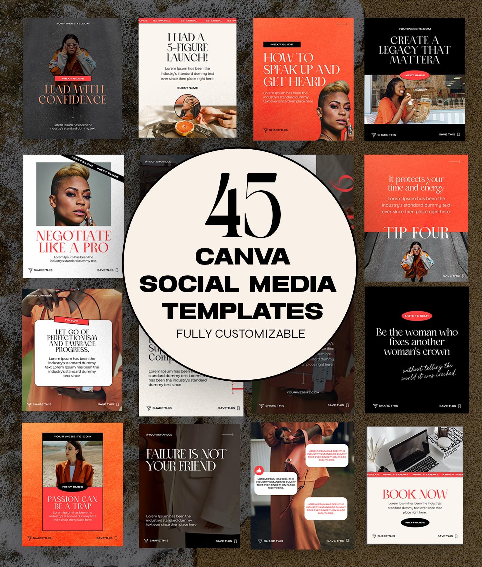 40 Canva Carousel Social Media Bundle for Coaches, Consultants ...
