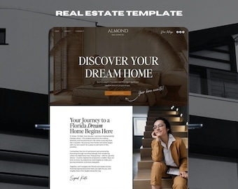 Real Estate Website Template for Real Estate Agents Real Estate Brokers Modern Professional Real Estate Realtors Editable Wix Website Design