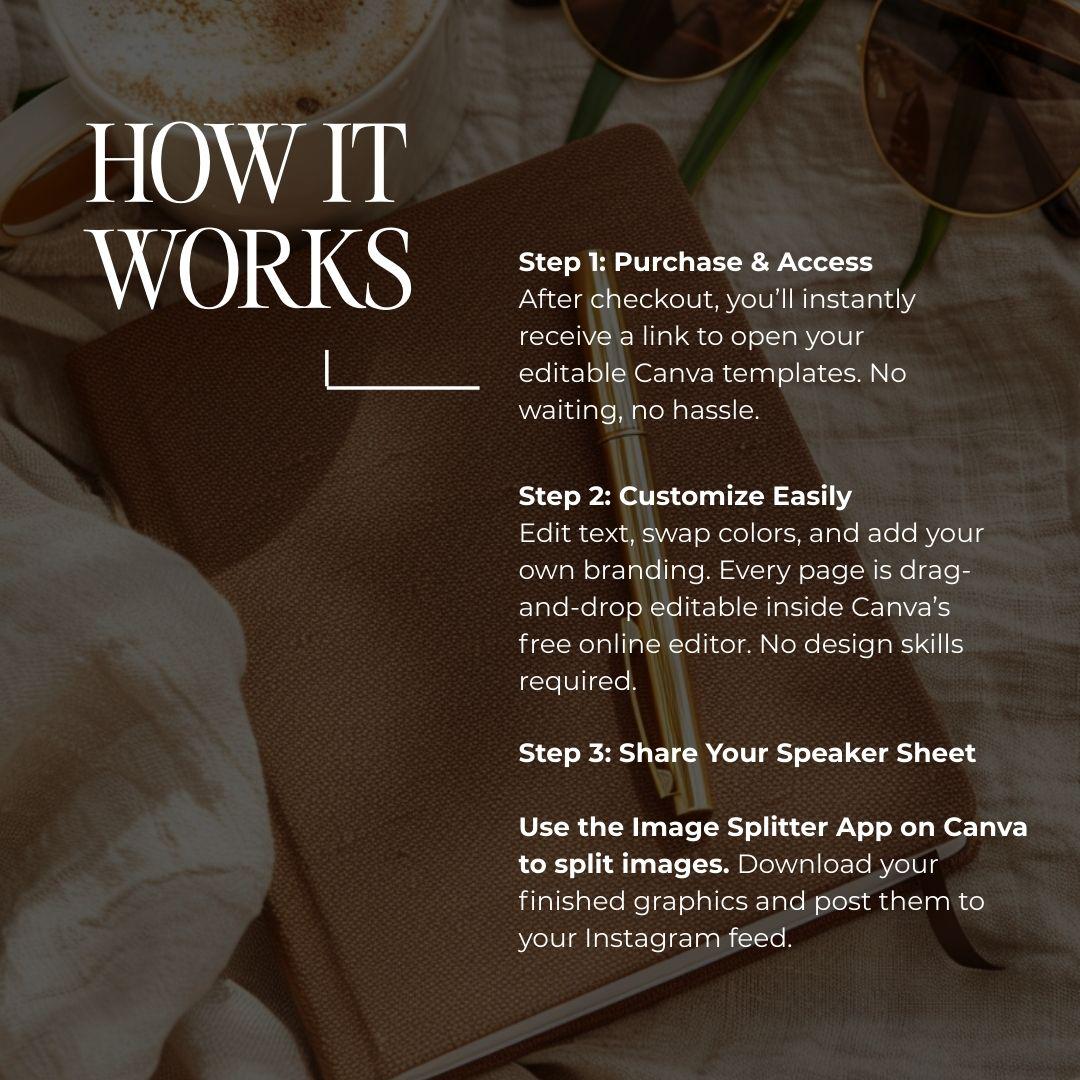 Canva Website Template for Speakers Coaches Trainers Authors