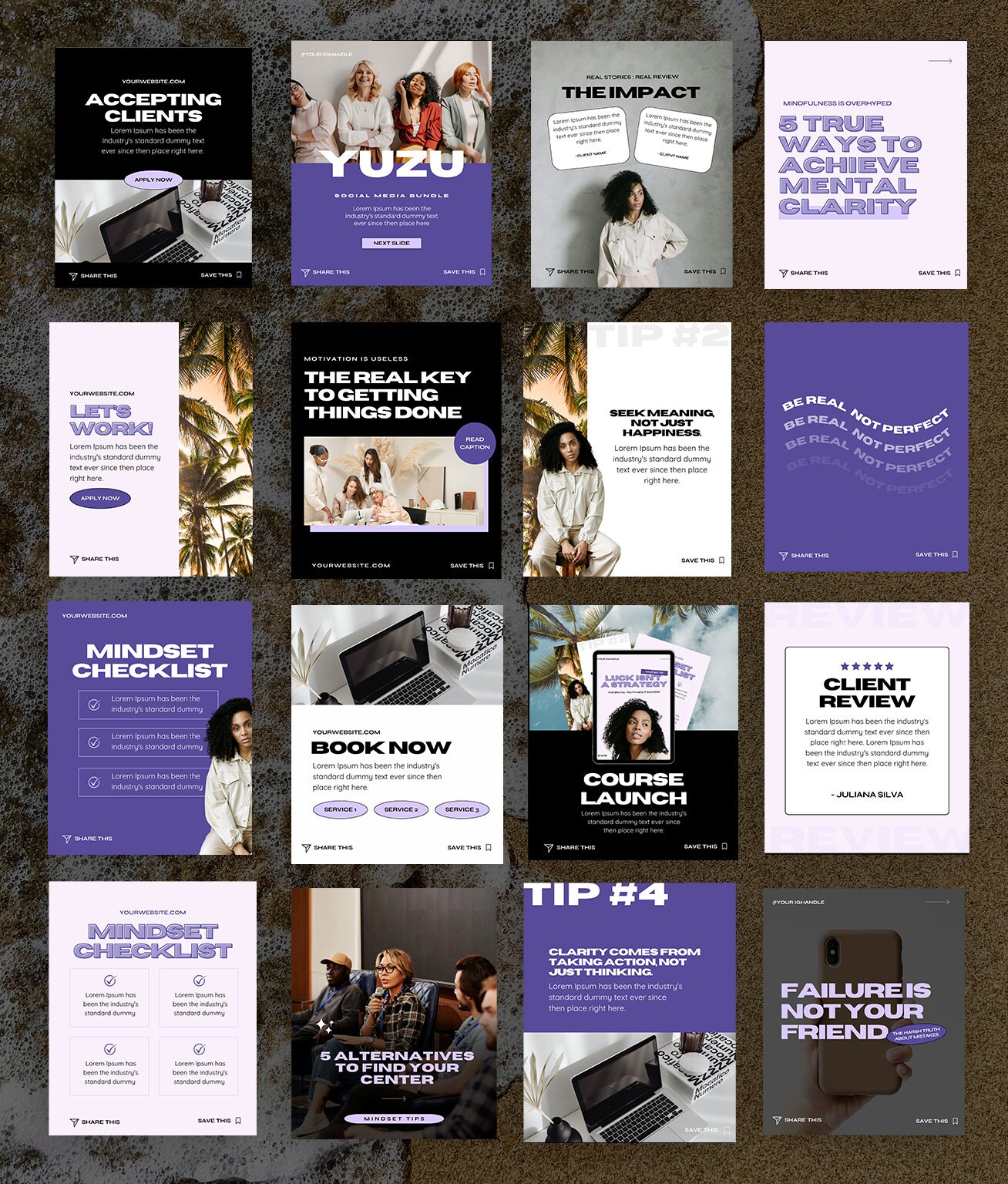 40 Canva Carousel Social Media Bundle for Coaches Consultants & Service ...