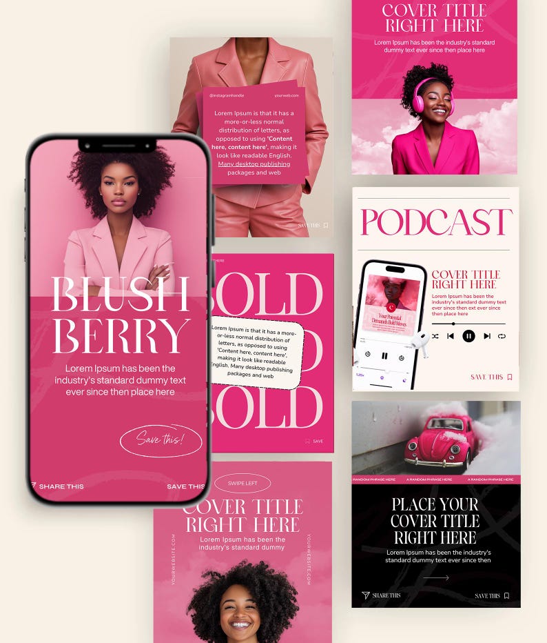 Canva Templates Carousel Social Media Bundle for Podcasters Coaches ...