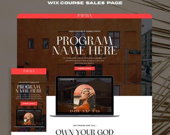 Website Template Wix Sales Template coaches leaders social media managers influencers bloggers, and Female Entrepreneurs Bold Web Design