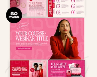 Feminine Webinar Canva Template: Pink & Red PowerPoint Slides for Coaches