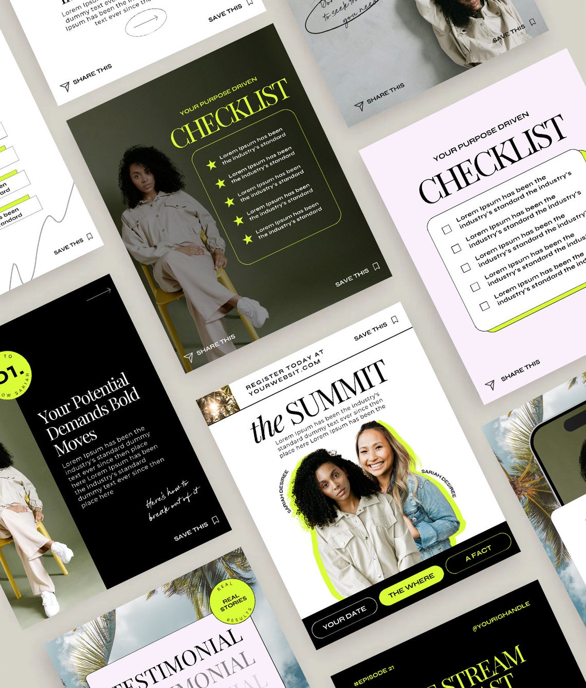 48 Canva Carousel Social Media Bundle für Coaches, Unternehmensgründer ...
