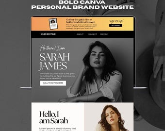 Plantilla de sitio web de Canva: Página de destino de marca personal para coaches y oradores