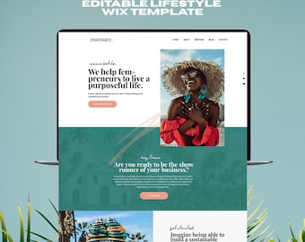 Wix Website Template: Rosemary Theme for Lifestyle Bloggers & Travel Agencies