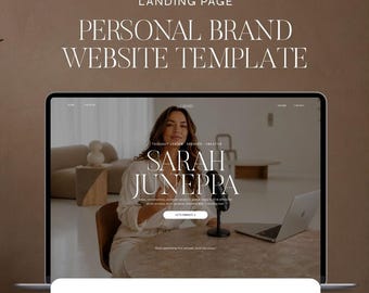Wix Editor Personal Brand Website Template | One Page Speaker Coach Consultant Wix Design