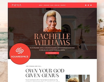 Premium Squarespace Website Templates for coaches, authors, leaders, social media managers, influencers or bloggers, and Entrepreneurs