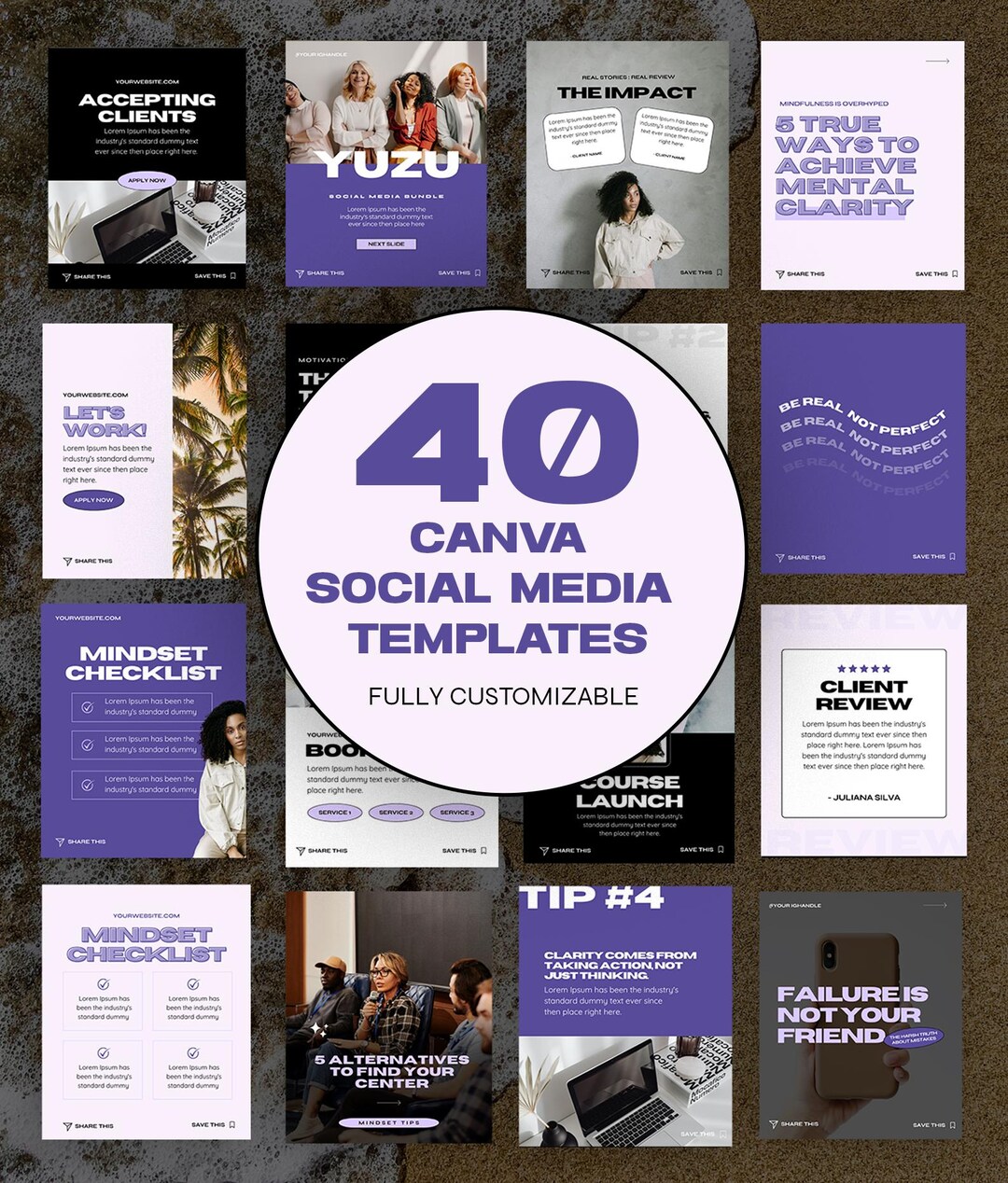 40 Canva Carousel Social Media Bundle for Coaches Consultants & Service ...