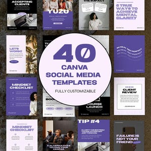 40 Canva Carousel Social Media Bundle for Coaches Consultants & Service ...