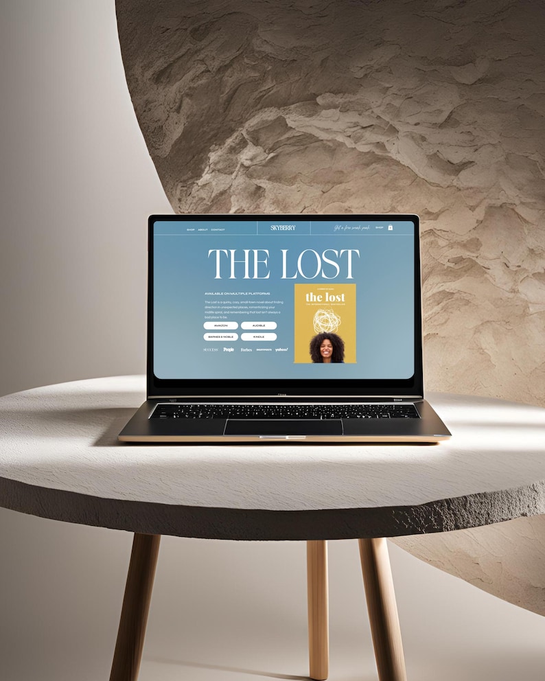 Mall för författarens webbplats: Wix landningssidesdesign (digital nedladdning) bild 5