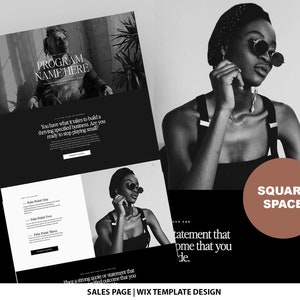 Premium Sales Website Templates Squarespace 7.1 Template for service based businesses coaches influencers  Female Entrepreneur Landing Page