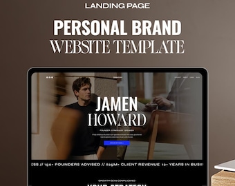 Personal Brand Wix Website Template | Coach, Consultant, Speaker Landing Page