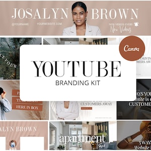 YouTube Branding Kit l Editable Banners, Intros & Outro Templates l Editable Canva templates | Influencers | Coaches